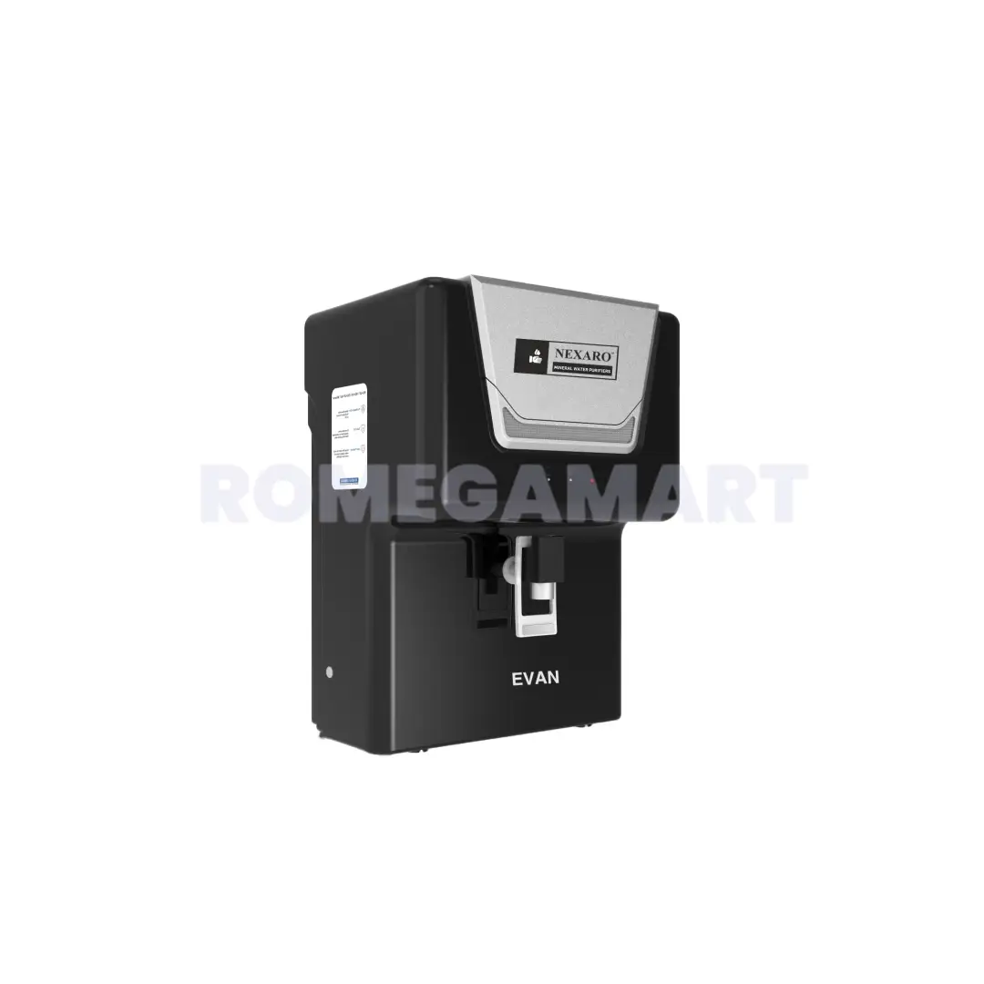 Nexaro Evan Black Color 7 Liter Storage Ro Cabinet - Nexaflow Filtration Private Limited
