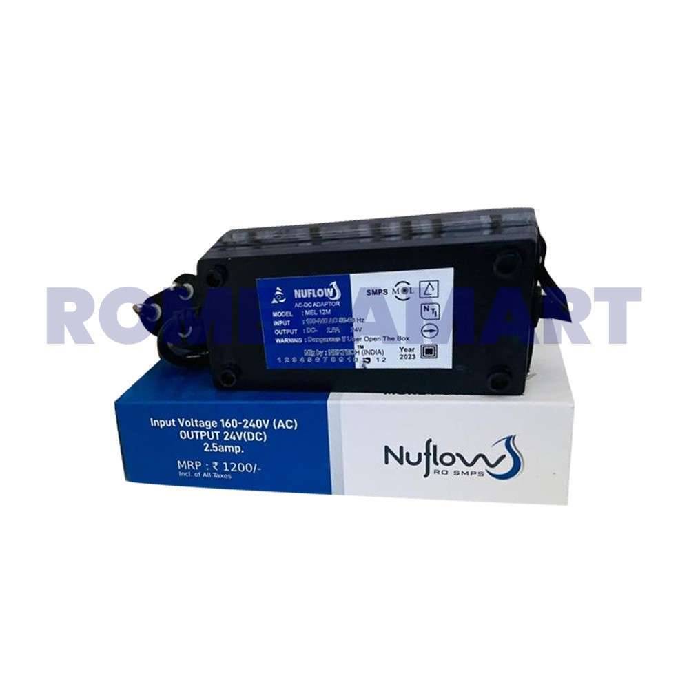 Nuflow 2.5 Ampere 24 Volt SMPS Black Color For Domestic RO - Nextech India