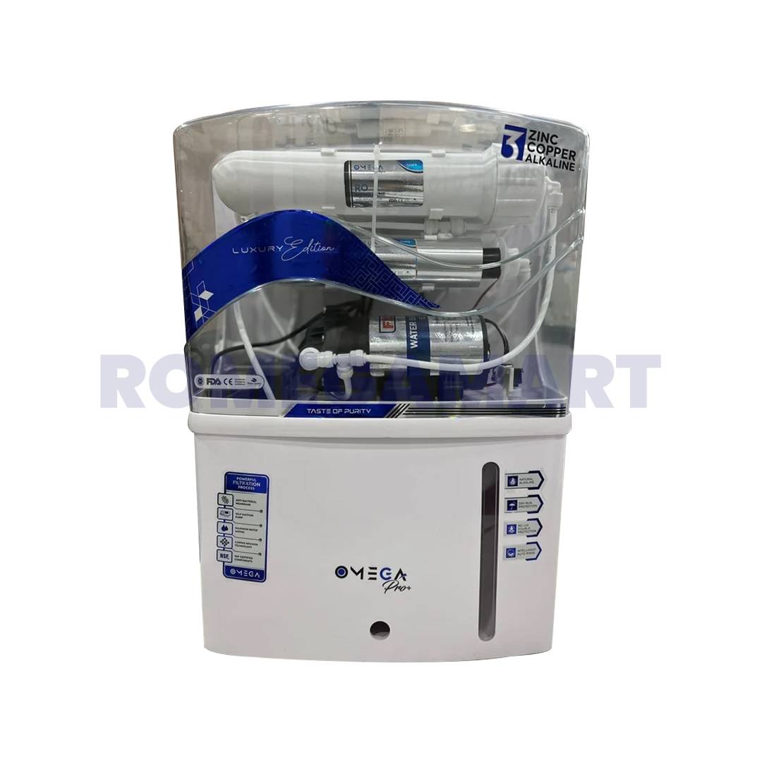 Omega Pro+ White TPT 12 Liter Capacity Water Purifier ABS Plastic For Domestic Use - JS Enterprises