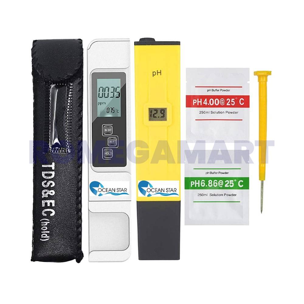 Ocean Star Digital TDS EC And PH Meter For Water And Temperature Meter Purity Tester Industrial Use Combo Pack - OCEAN STAR TECHNOLOGIES PRIVATE LIMITED
