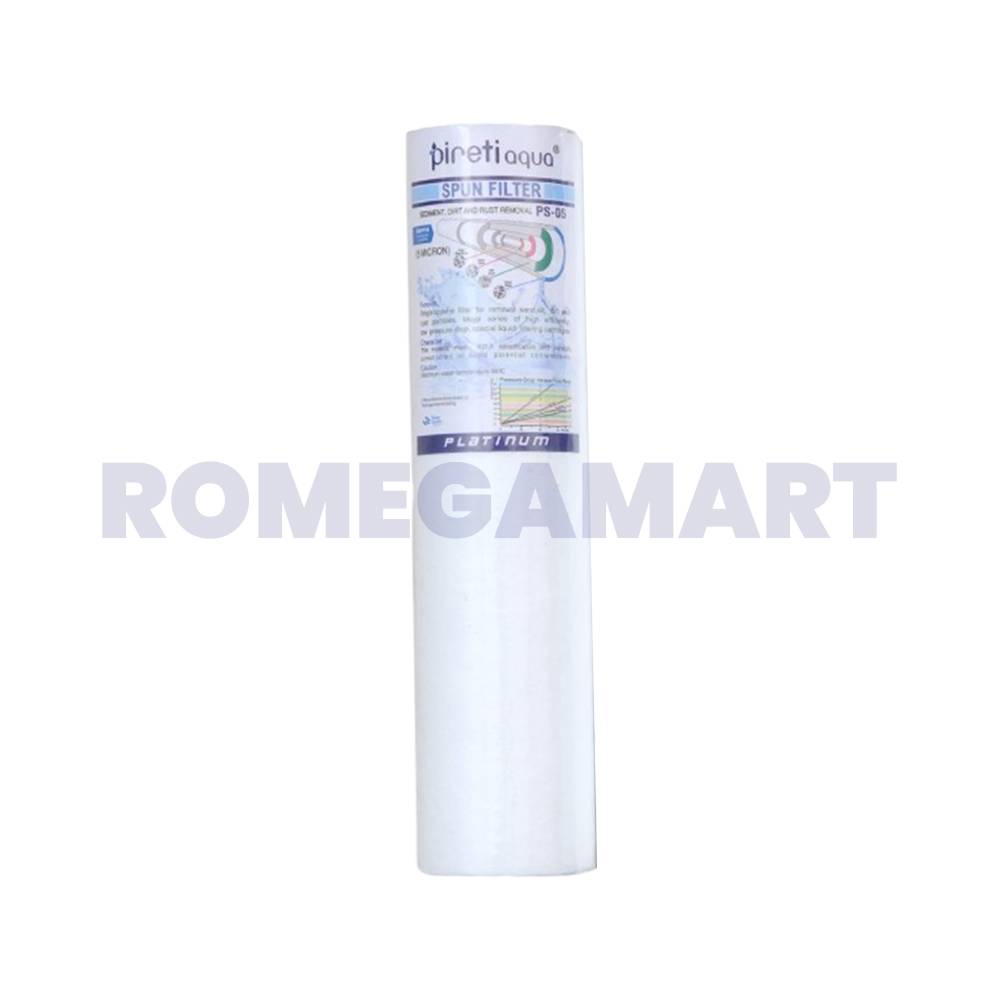  Piretiaqua 10 Inch Platinum Spun Filter White Color For Domestic Water Purifier - Mahavir electricals 