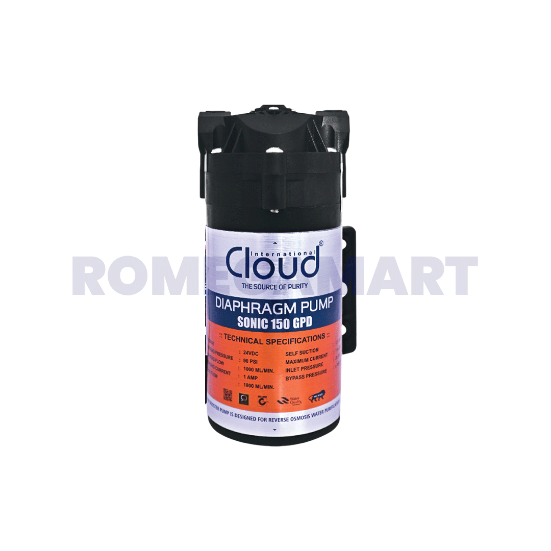 Cloud Sonic 150 GPD Booster Pump Suitable For Domestic Water Purifier - JAZZ PURE WATER SOLUTION