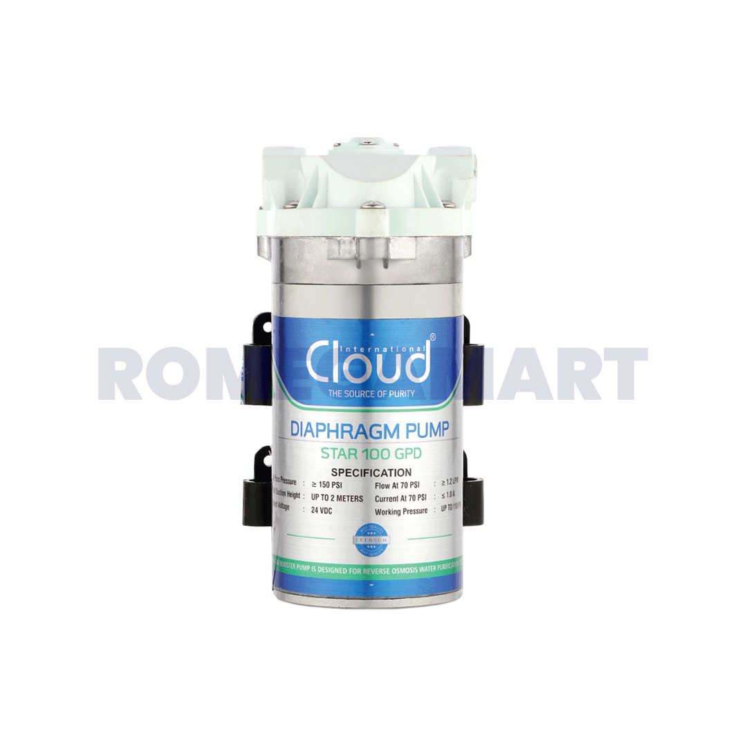 Cloud Star 100 GPD Booster Pump White Color Suitable For Domestic RO - JAZZ PURE WATER SOLUTION