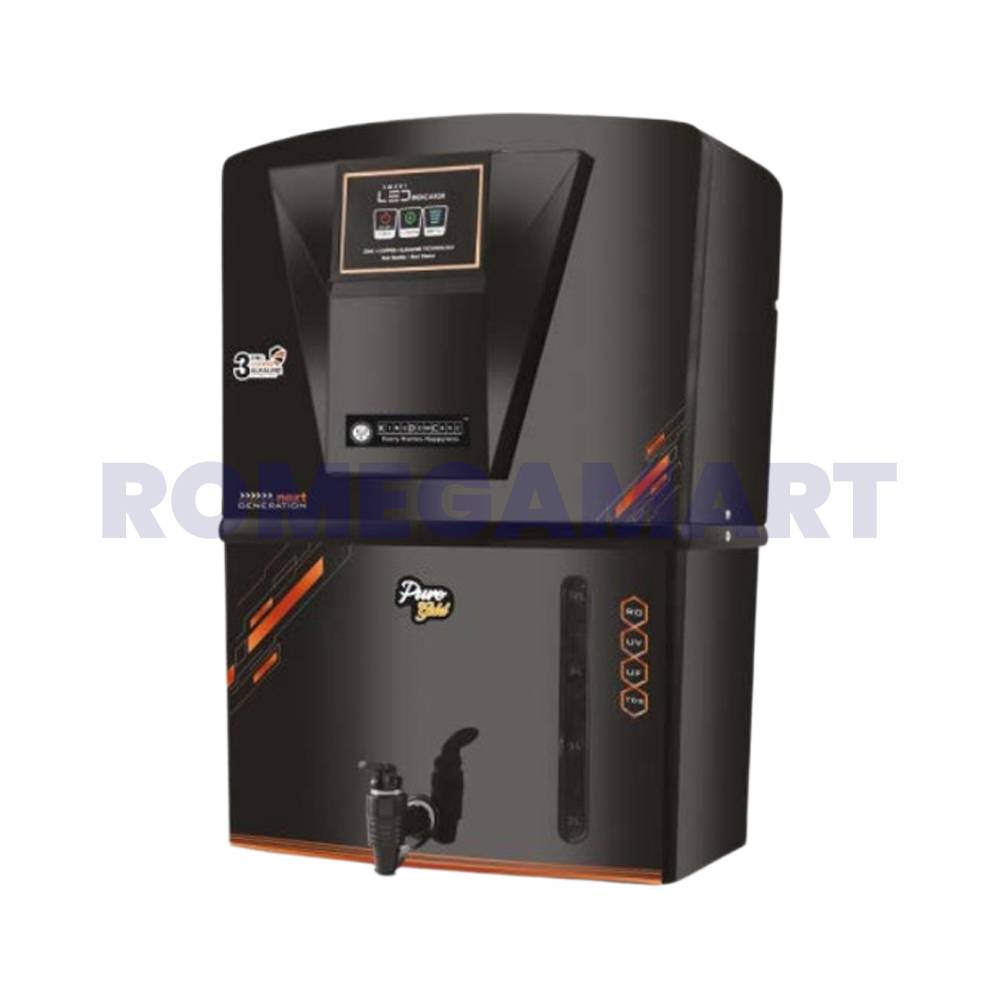 Pure Gold 10 Liter Storage RO+UV+UF+TS+Active Copper Water Purifier For Domestic Use - Kingdom Purifier Zone