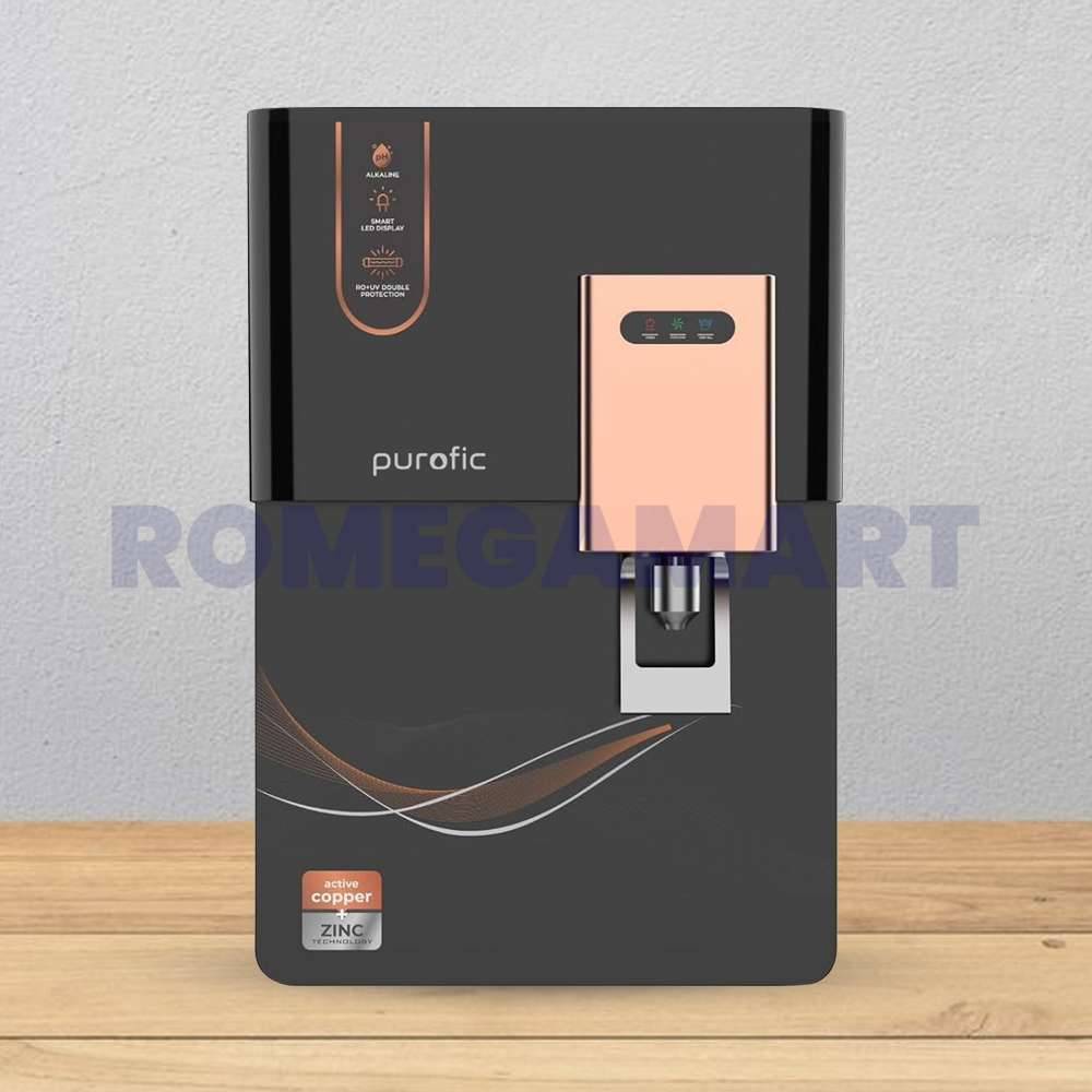 PUROFIC Black With Golden RO+UV+COPPER+ALKLINE+TDS Water Purfier 12 Liter Storage For Domestic Use - JAZZ PURE WATER SOLUTIONS