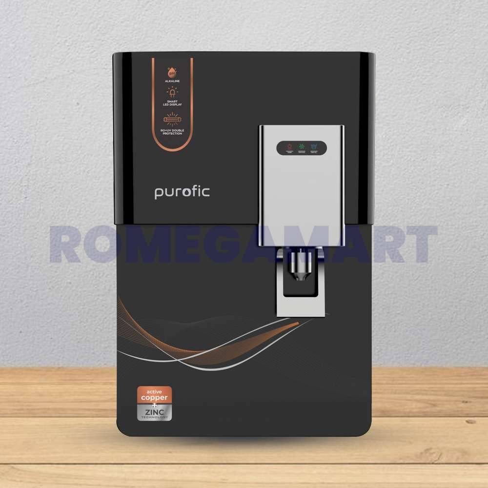 PUROFIC Black With Silver 12 Liter Storage Water Purfier RO+UV+UF For Domestic Use - JAZZ PURE WATER SOLUTIONS
