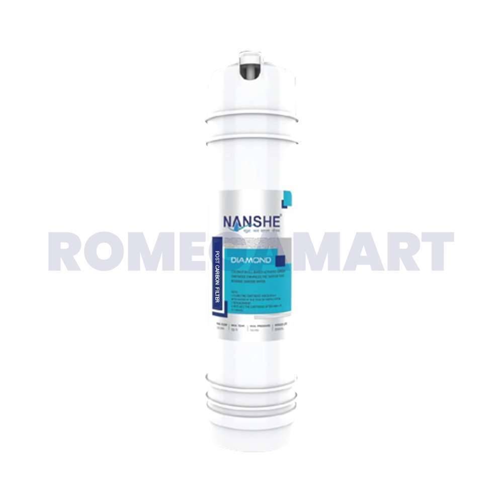 NANSHE Inline Diamond Post Carbon Filter One Side In Out White Color For Domestic RO - PARSHWAM FILTRATION SYSTEM