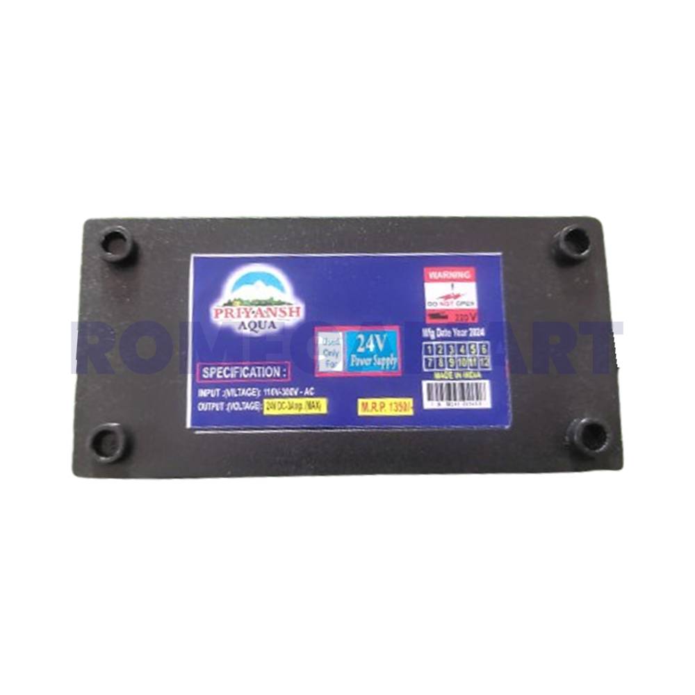 Priyansh Aqua 24 Volt 3 Ampere SMPS Black Color For Domestic Use - KHATUSHYAMJI MULTI SERVICES