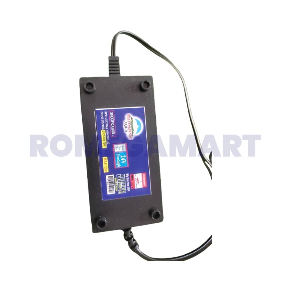 Priyansh Aqua 24V 3Amp SMPS Black Color For Domestic Use - KHATUSHYAMJI MULTI SERVICES