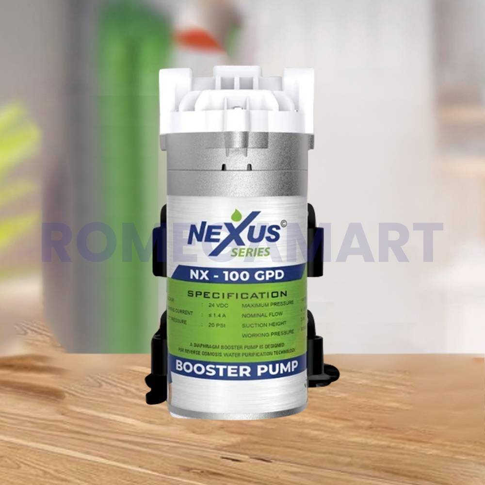 Nexus 100 GPD Booster Pump Silver Color For Water Purifier Domestic Use - MCLORD