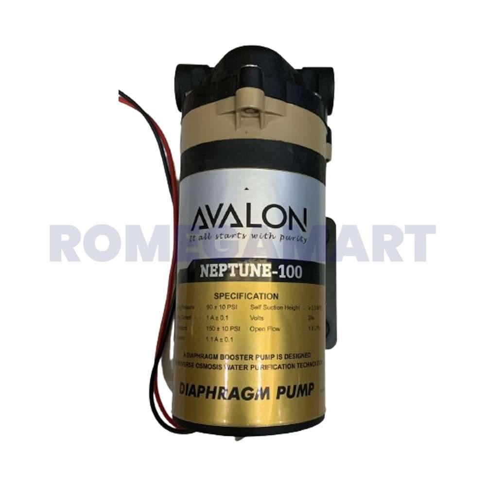 Avalon Neptune 100 GPD Pump Black Color Metal Material For Domestic Use - GTB JI WATER SOLUTIONs 