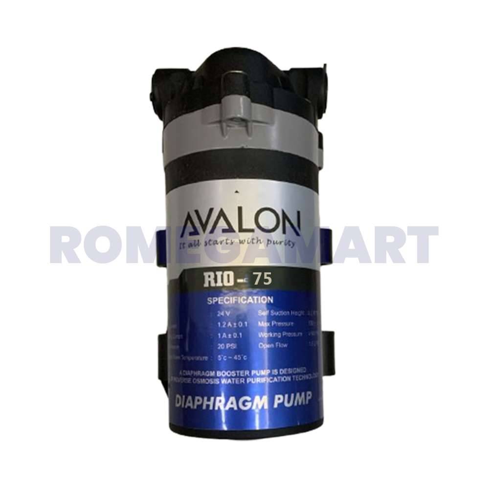 Avalon Rio 75 GPD Pump Black Color Metal Material For Domestic Use - GTB JI WATER SOLUTION 