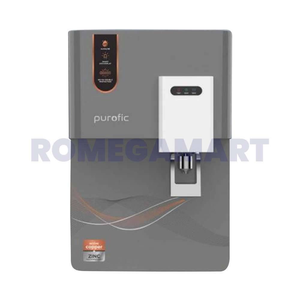PUROFIC Grey With Silver RO+UV+COPPER+ALKLINE+TDS Water Purfier 12 Liter Storage For Domestic Use - JAZZ PURE WATER SOLUTIONS