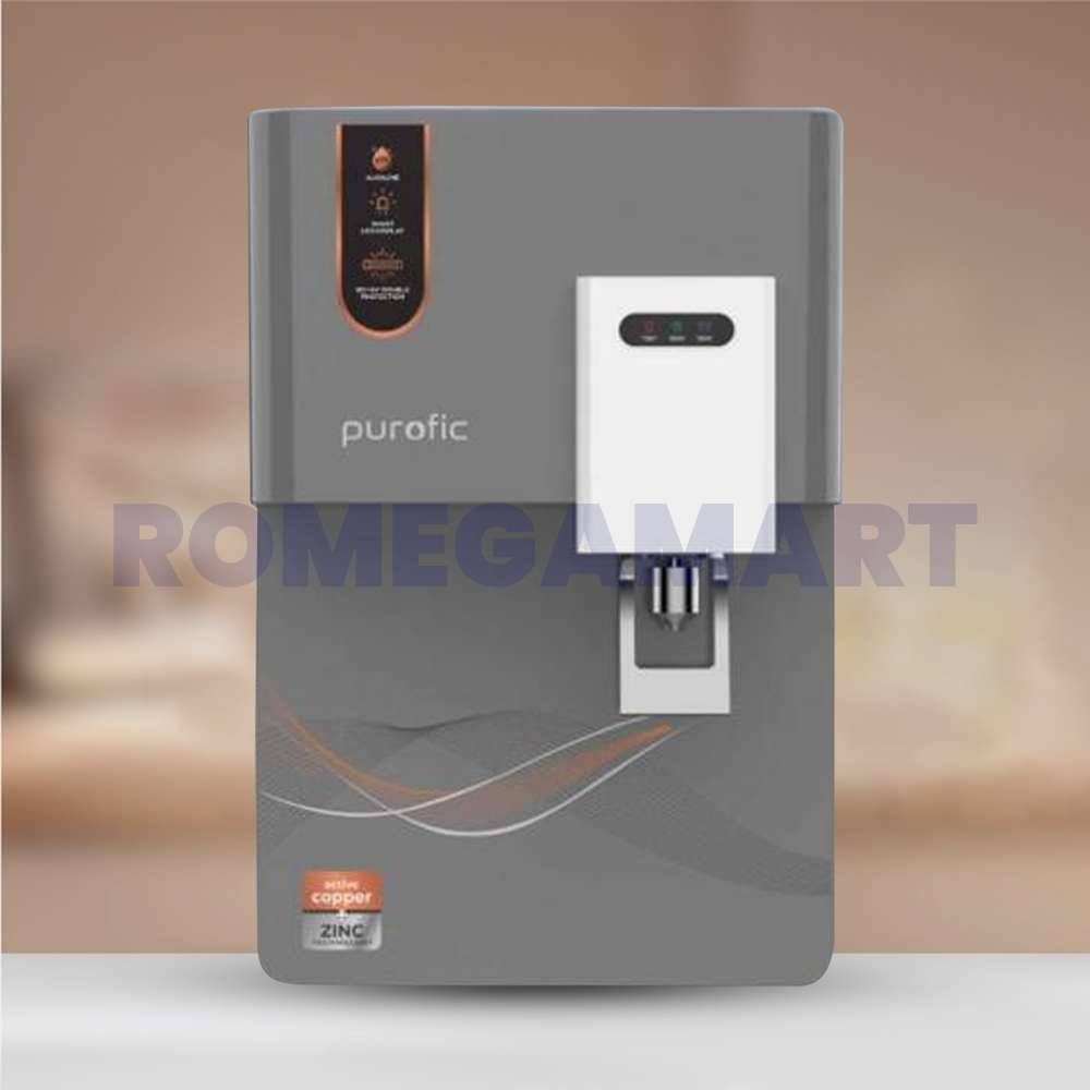 PUROFIC Grey With Silver Water Purfier RO+UV+TDS+UF 12 Liter Storage For Domestic Use - JAZZ PURE WATER SOLUTIONS