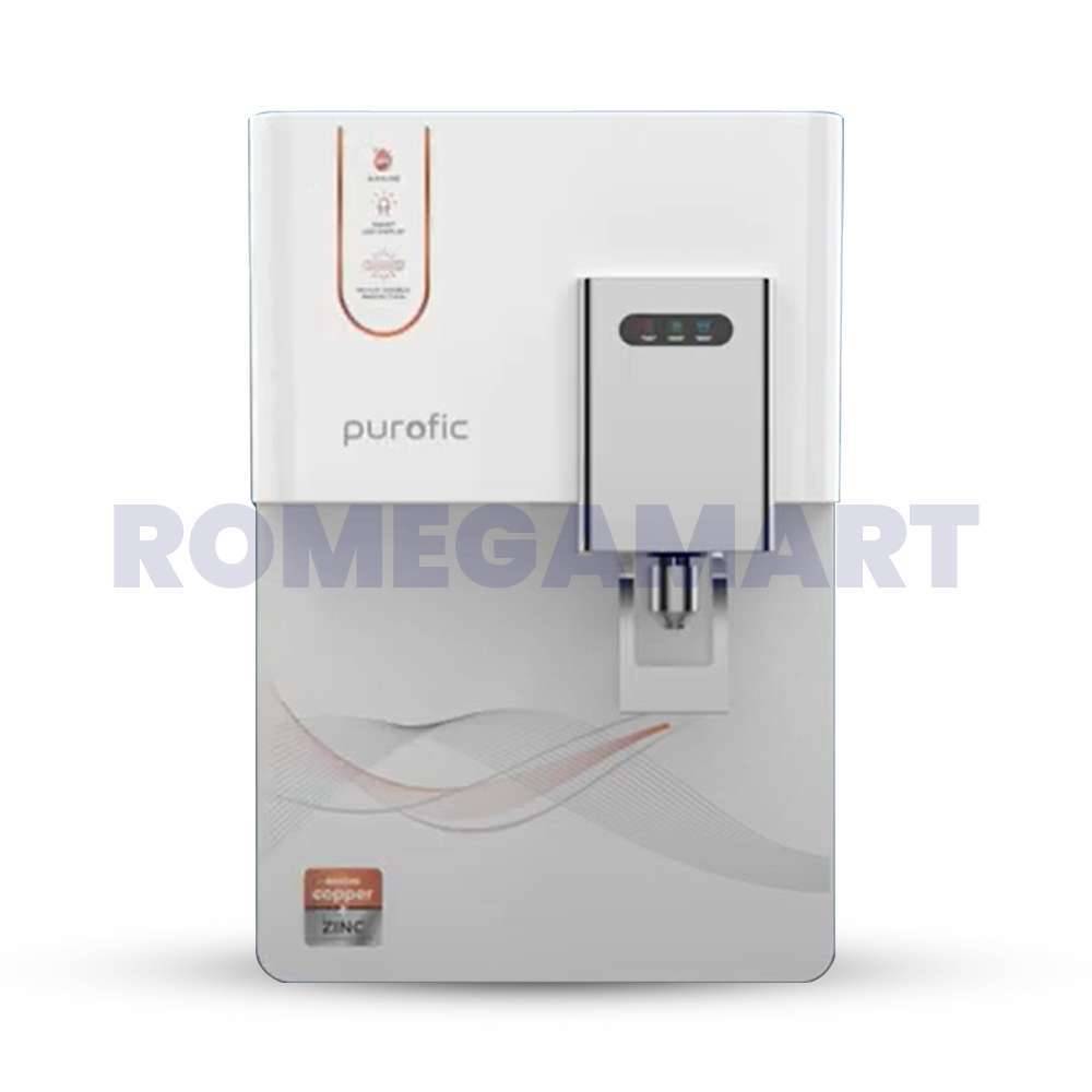 Purofic Zinc+ Copper Table Tab Water Purifier White With Silver Color 12 Liter Storage For Domestic Use - Shree Nakoda Sales 