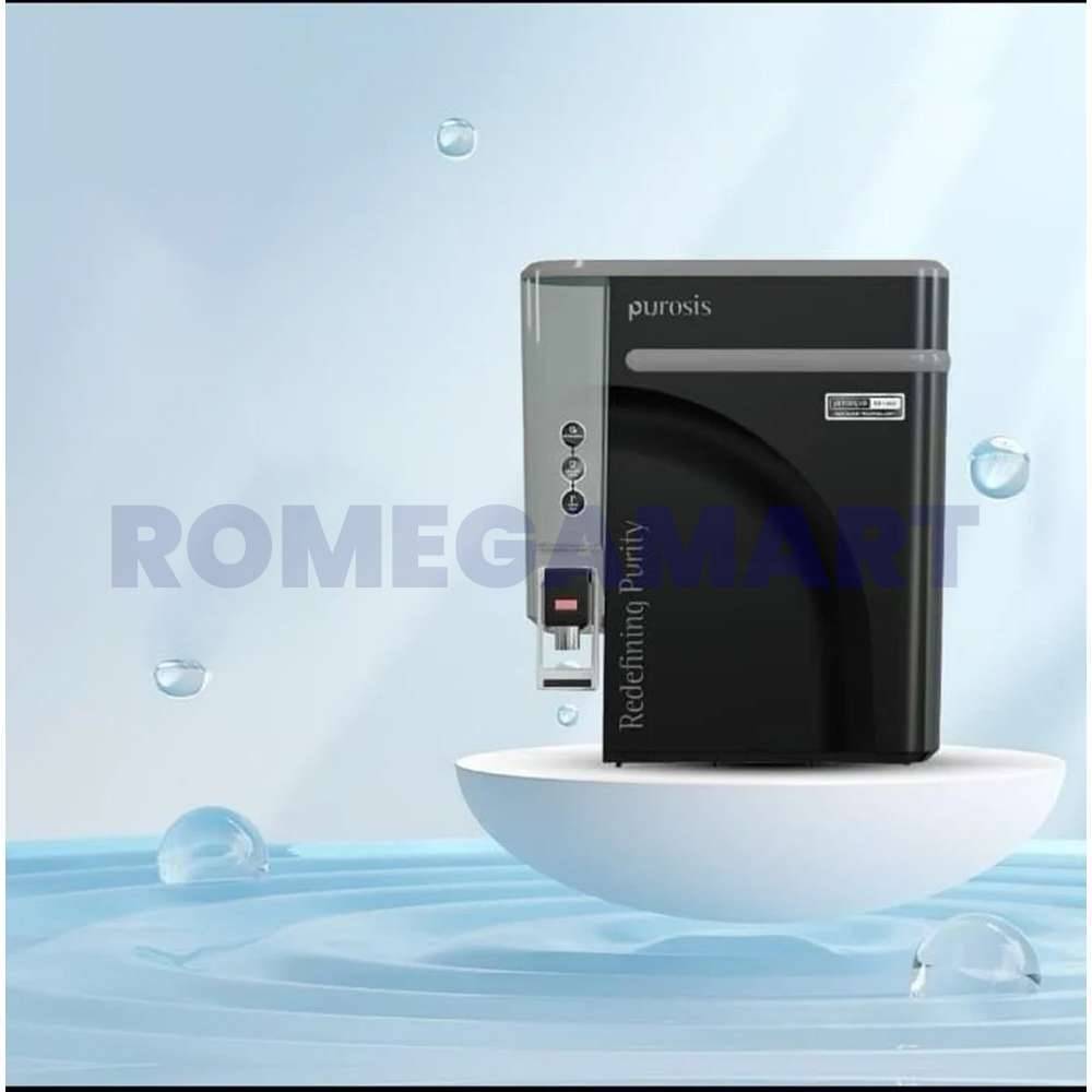 PUROSIS 9 Liter Storage RO+UV+COPPER+ALKLINE+TDS Black Color Water Purifier With Smart LED Indicator ABS Plastic Material - JAZZ PURE WATER SOLUTIONS