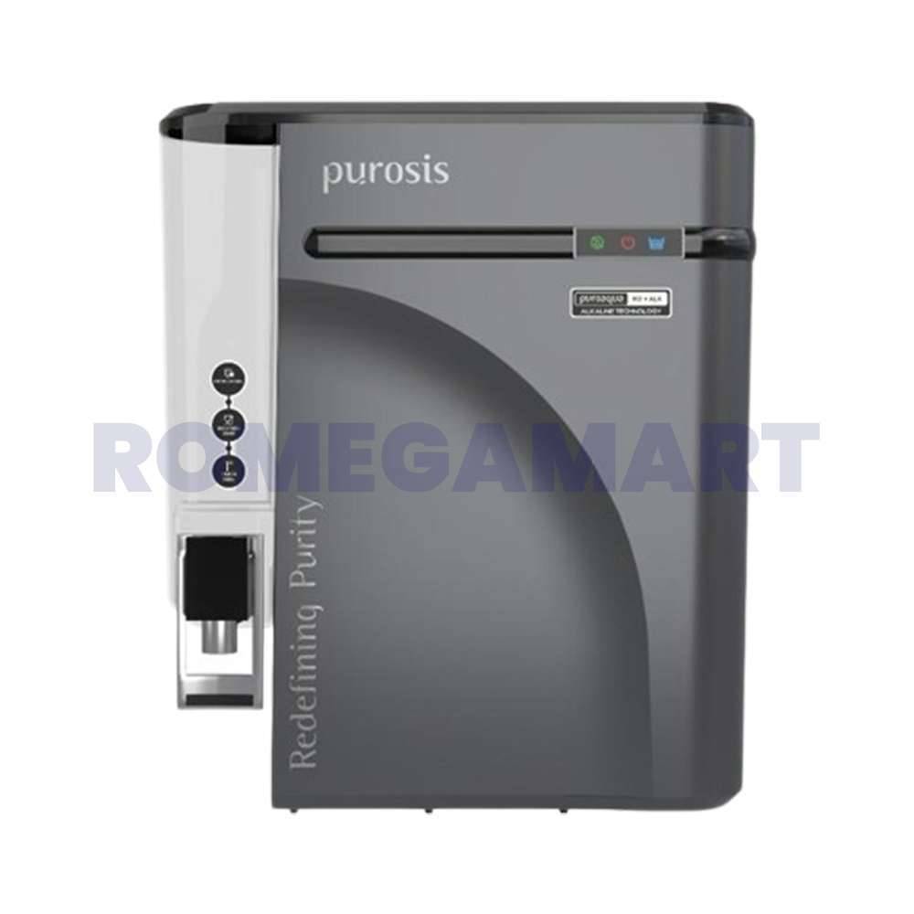 PUROSIS 9 Liter Storage RO+UV+UF+ALKLINE+TDS Grey Color Water Purifier With Smart LED Indicator ABS Plastic Material - GTB JI WATER SOLUTIONS