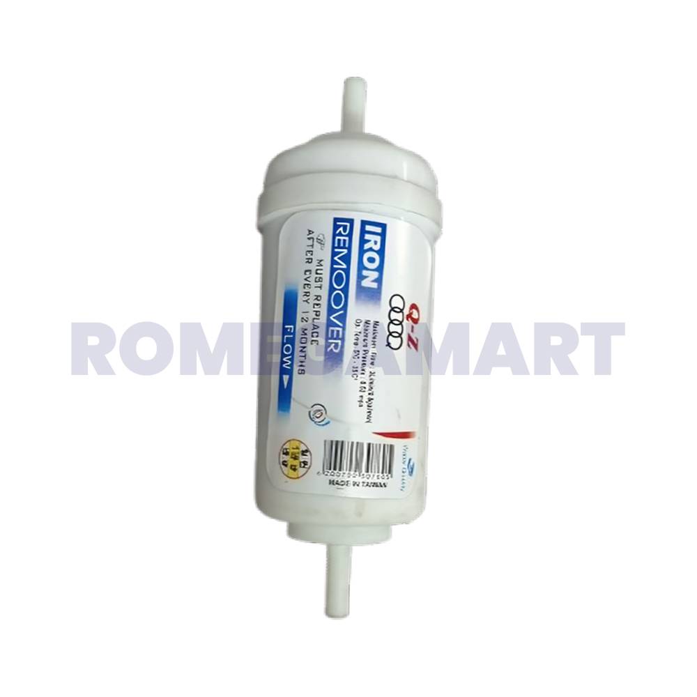 Q-Z 4 Inch Iron Remover Cartridge Plastic Material - Total Fresh Enterprises 