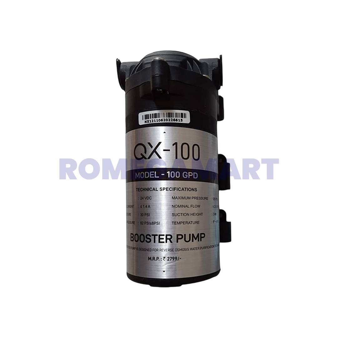 QX 100 GPD Booster Pump Silver Color Metal Material Suitable For Domestic RO - Kasuti Infotech Solution