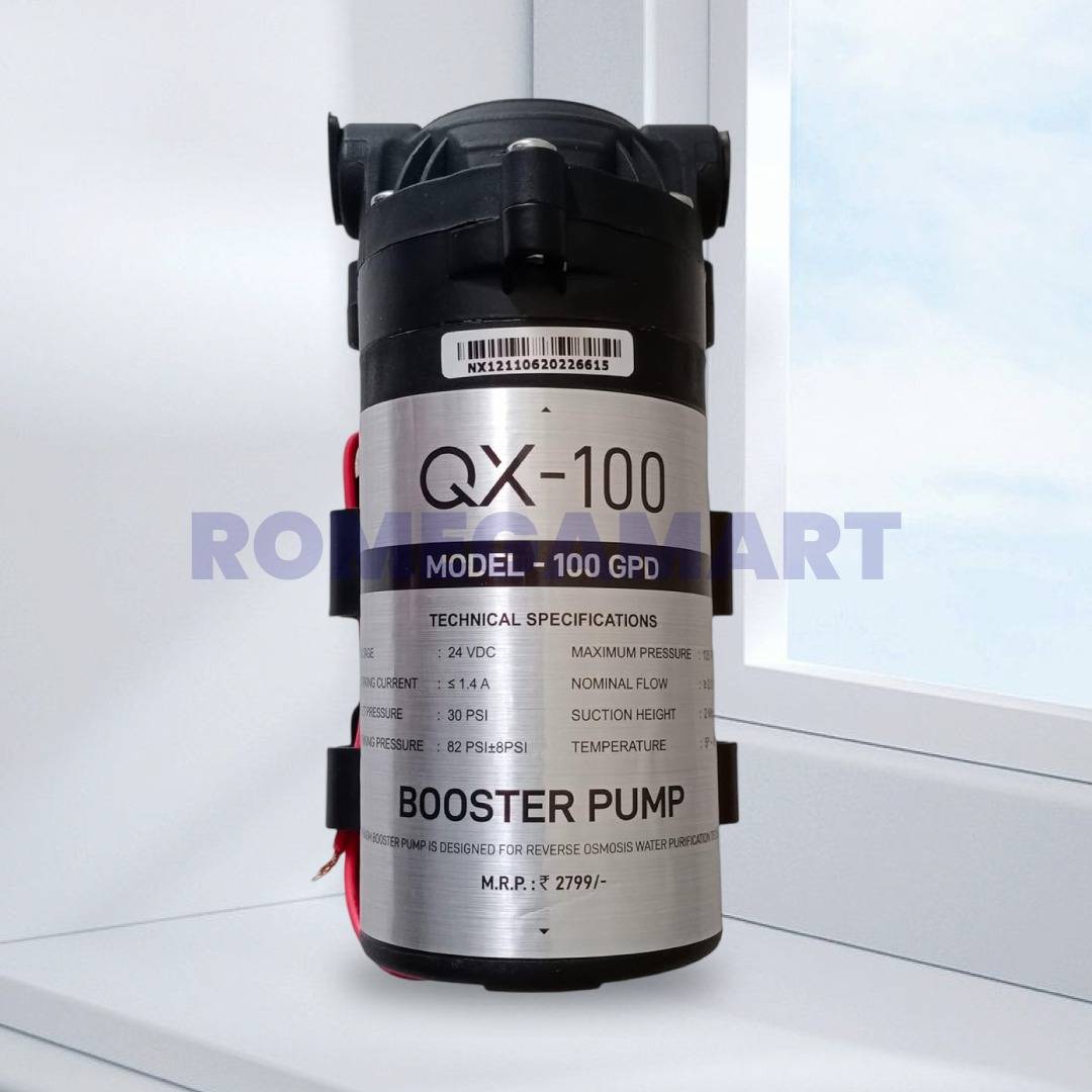 QX 100 GPD Pump Metal Material Silver Color Suitable For Domestic RO - Wave RO Aqua Solution