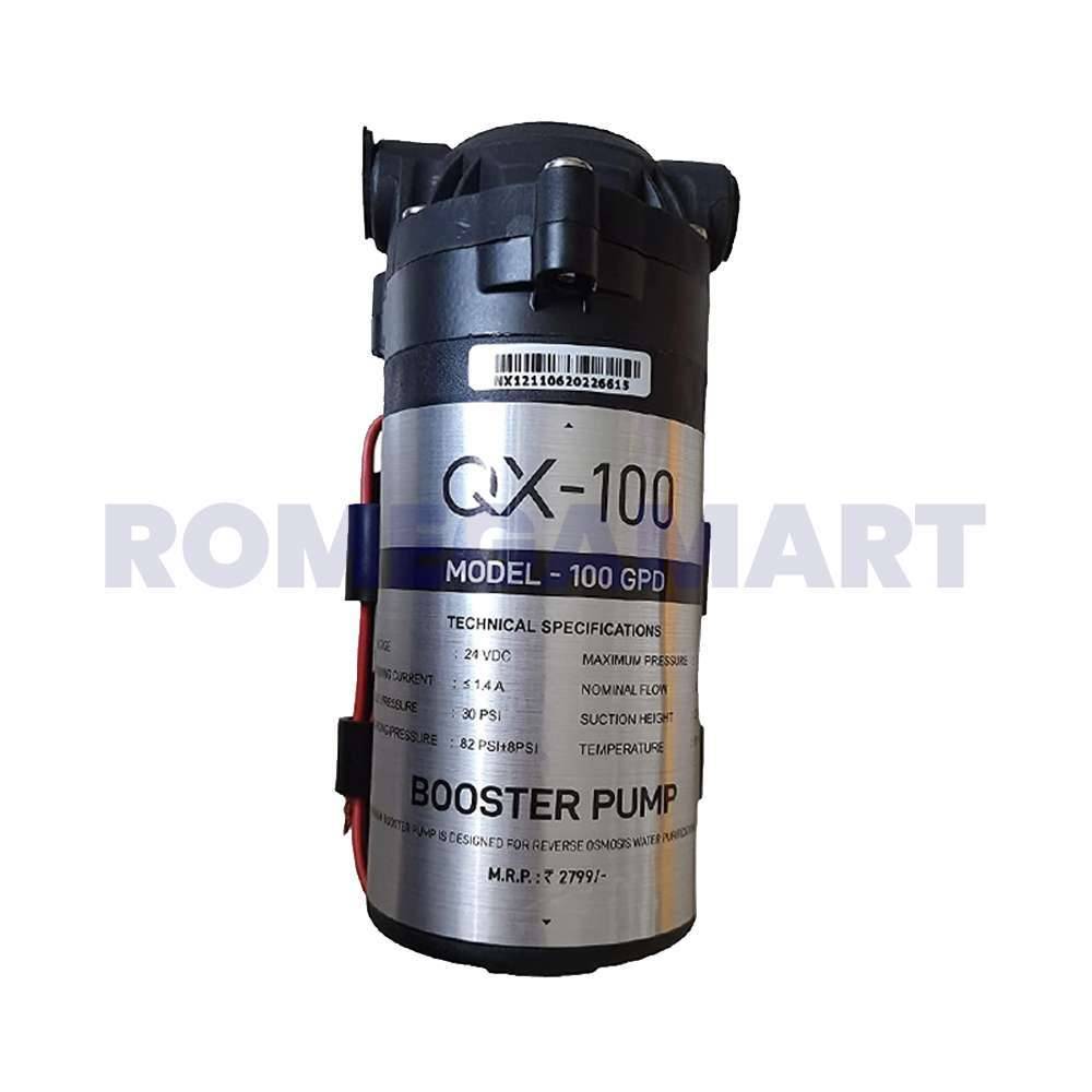 QX-100 R.O BOOSTER PUMP Black Color 100 GPD Water Purifier For Domestic Use - MCLORD 