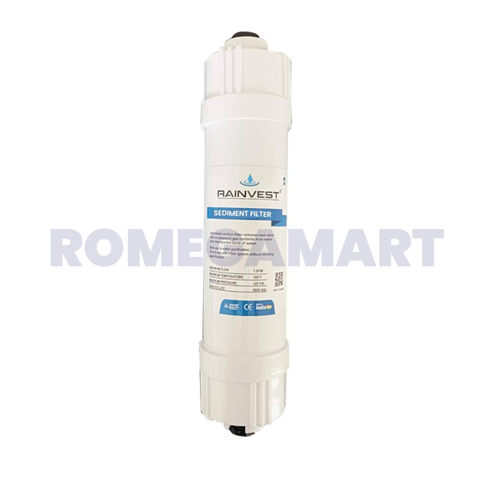 Rainvest Sediment Filter White Color Polypropylene Material For Domestic - Sahej Multitrade Services