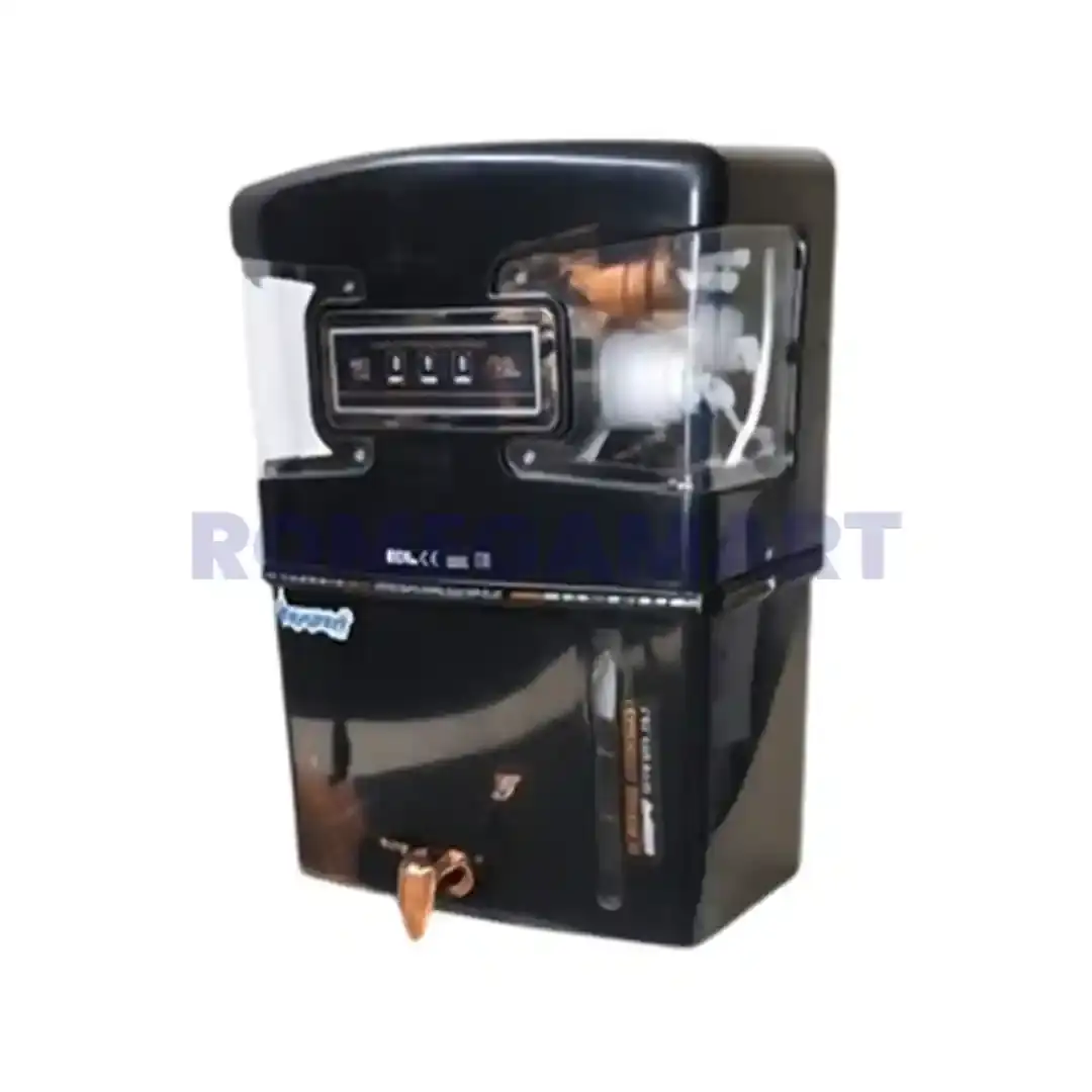 Rexpure Titanic With Zinc+Copper+Alkaline LED Display Water Purifier Black Color ABS Plastic Material 10 Liter Storage For Domestic Use - Basotra Electronics