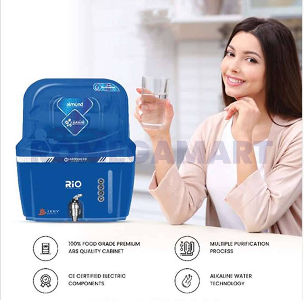 Rio Aqua Diamond 12 Liter Storage Blue Color Domestic RO Water Purifier - JAZZ PURE WATER SOLUTIONS