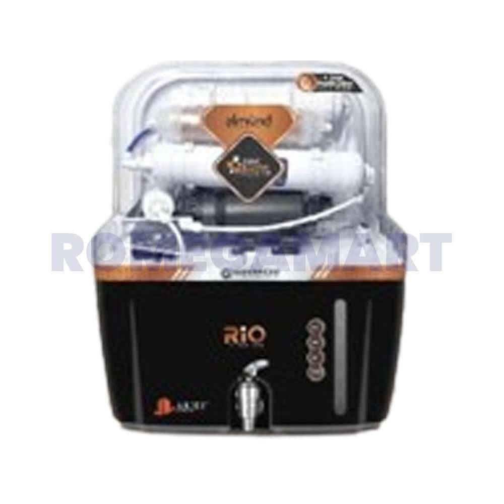 Rio Copper Almond Plush RO+UV+TDS+UF 12 Liter Storage Black With Transparent Color Domestic RO Water Purifier - JAZZ PURE WATER SOLUTIONS