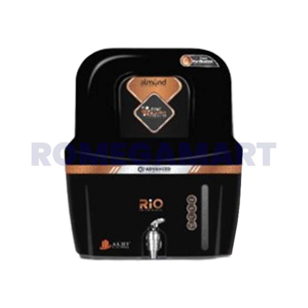 Rio Copper Almond Plush RO+UV+COPPER+ALKLINE+TDS 12 Liter Storage Black Color Domestic RO Water Purifier - JAZZ PURE WATER SOLUTIONS