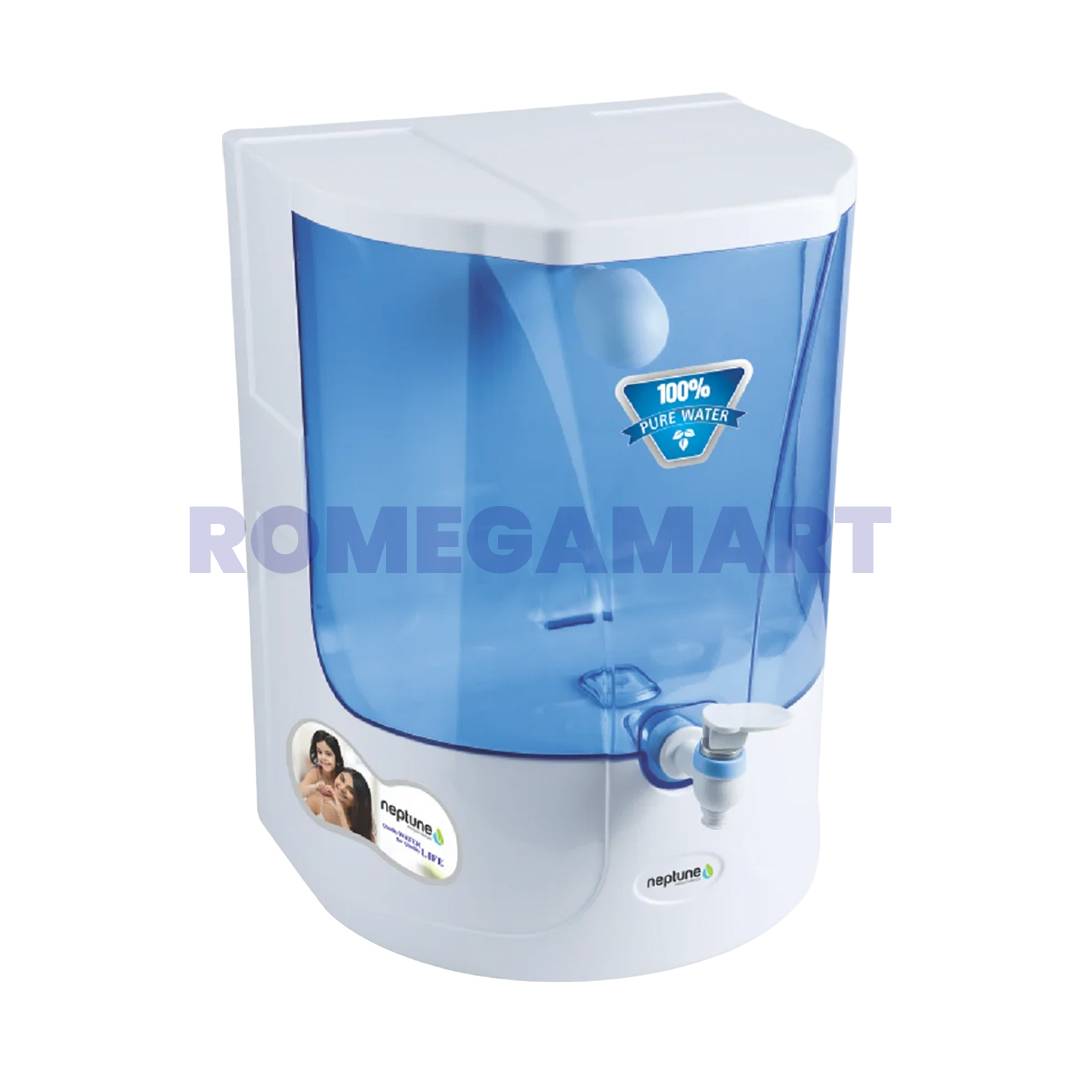 Aqua Neptune RO Water Purifier Blue Color 9 Liter Storage ABS Plastic Material Suitable For Domestic Use - Infinity Water Solution