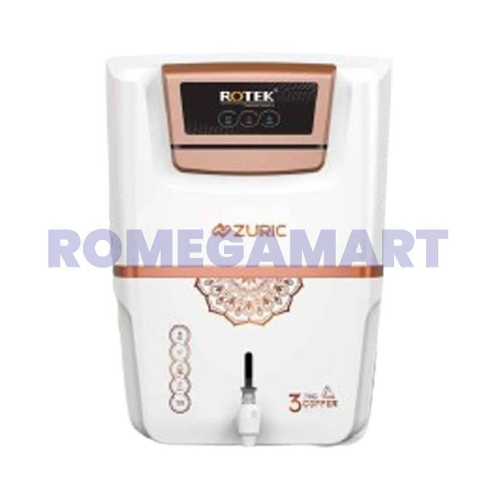 Rotek Zuric 3 White Color  Zinc+Copper+Alkaline Water Purifier 12 Liter Storage For Domestic Use - ZETTA WATER PURIFIER PRIVATE LIMITED
