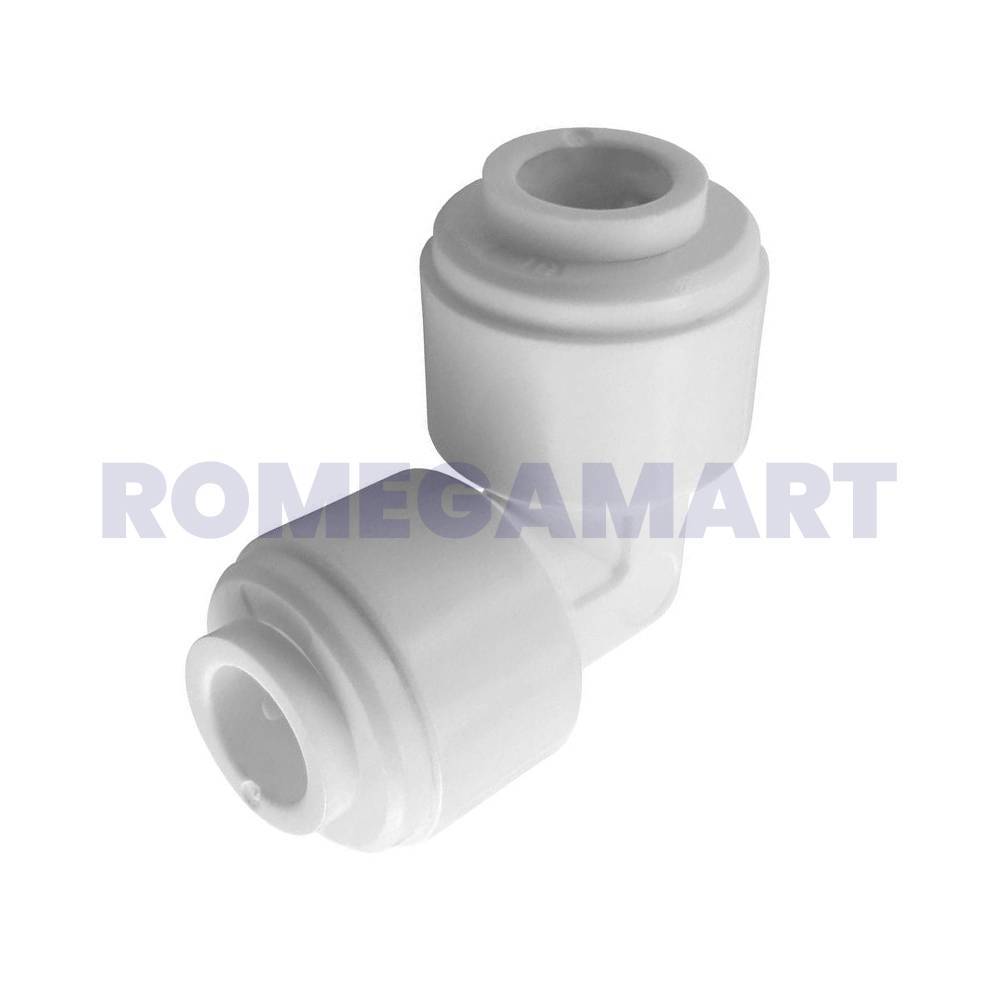 1/4 Two Side Push Elbow Fitting White Color Plastic Material Suitable For Domestc RO - Winotek Enteprises