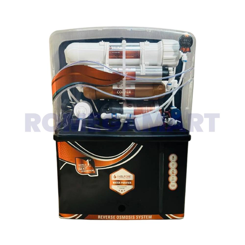 Shelpore RO+UV+UF+TDS Black Transparent Water Purifier For Home And Office - PARTH WATER SOLUTION