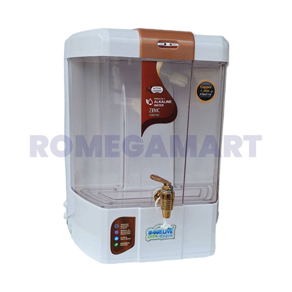 Smart Live Pure Aqua White Transparent Copper+Zinc Alkaline Water Purifier For Domestic Use - SMART LIVE PURE AQUA 