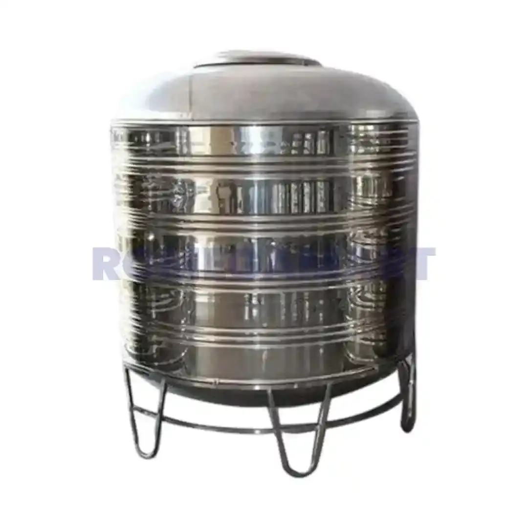 6000 Liter SS Storage Tank Silver Color Suitable For Industrial Use - Crystal Water Solutions