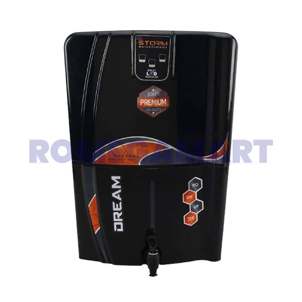 Storm Dream Black RO RO+UV+COPPER+ALKLINE+TDS Water Purifier 12 Liter Storage ABS Plastic For Domestic Use - GTB JI WATER SOLUTIONS
