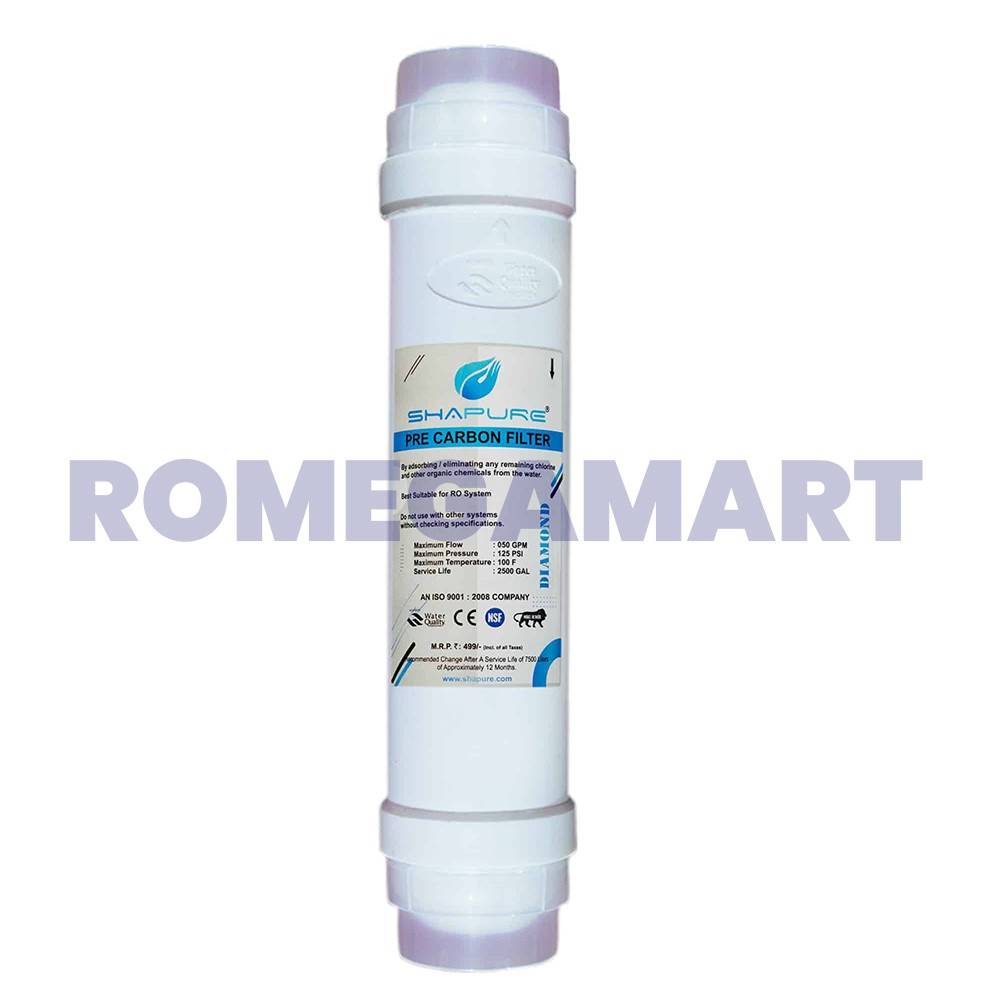 Shapure Pre-Carbon Filter Suitable For All Types of Domestic RO Water purifier White Color - Sha Traders
