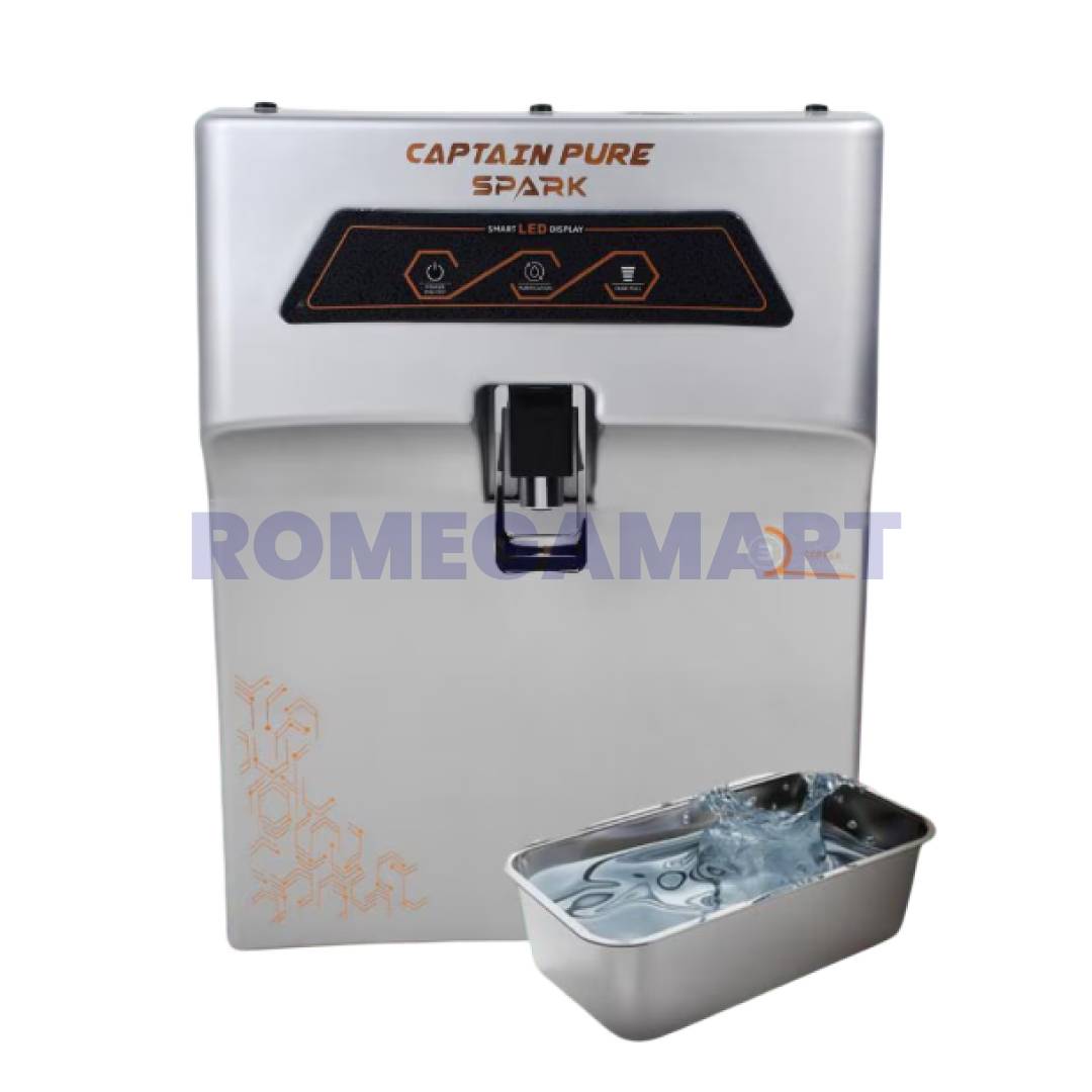 Captain Pure Spark 8 Liter White And Black Color Water Purifier - Mindcool Aqua