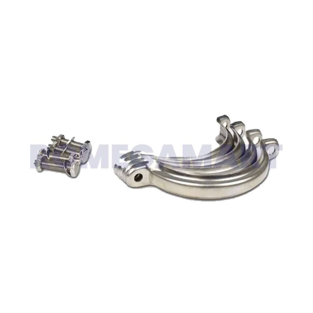 Imported 4 Inch Stainless Steel Membrane Housing Clam Silver Color For Industrial RO - Ayush Aqua System