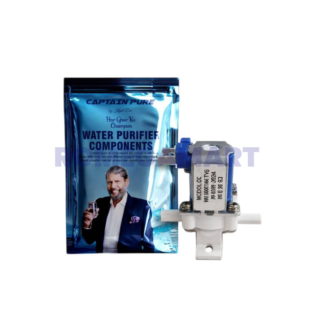 Captain Pure Solenoid Valve Blue Color Suitable For Domestic Water Purifier - Mindcool Aqua