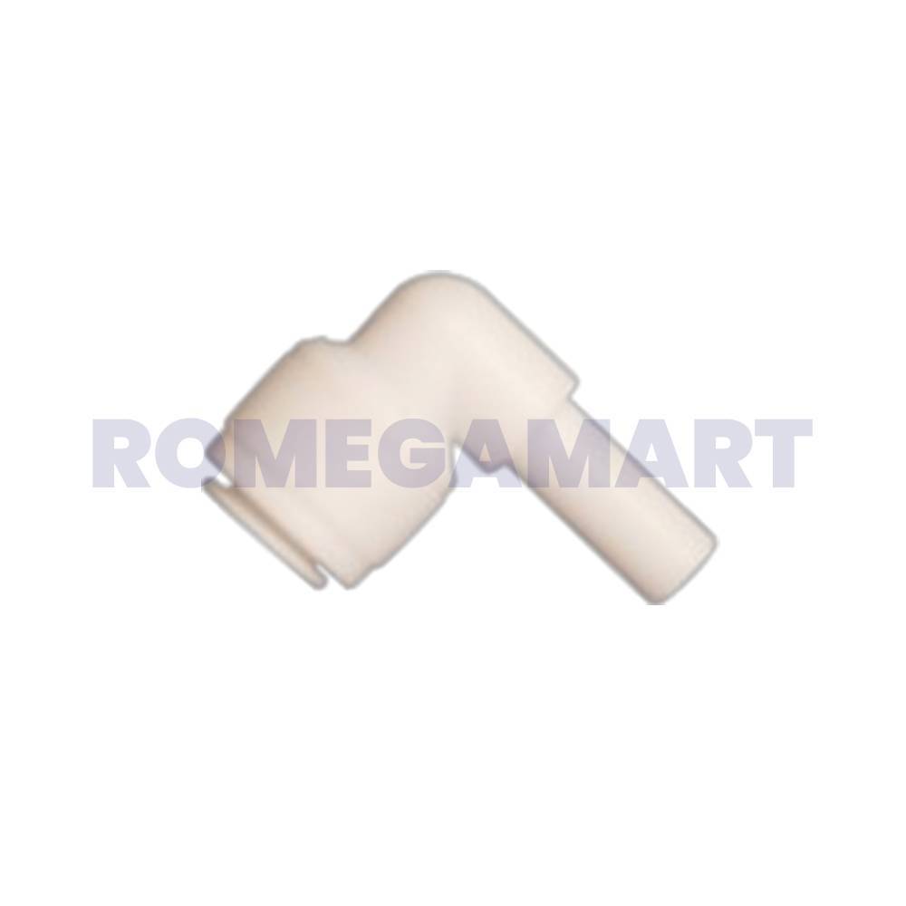 3/8 Stem Elbow Ro Water Purifier Fitting White Color Plastic Material  For Domestic Use - JAZZ PURE WATER SOLUTION
