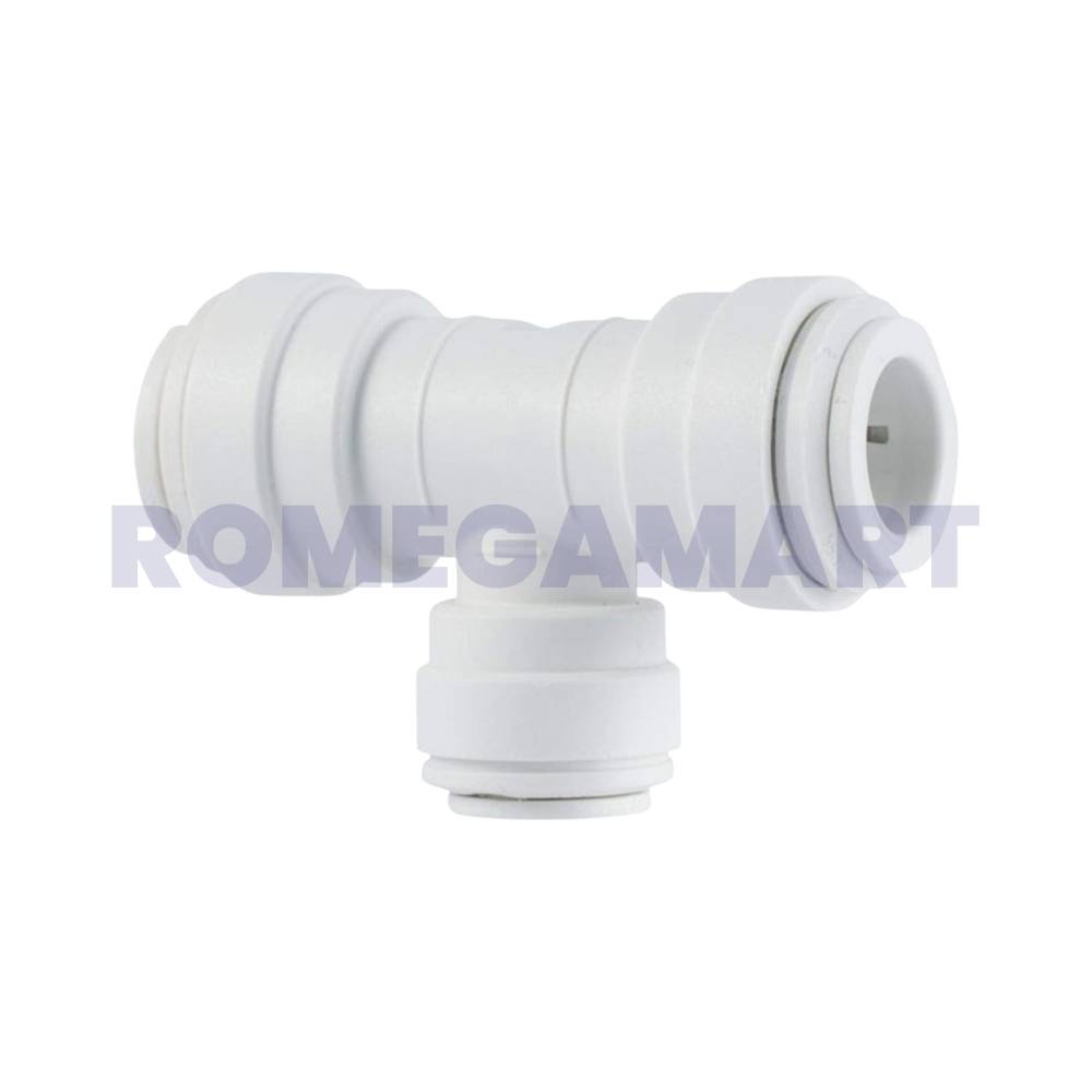 1/4 Inch Middle T Ro Water Purifier Fitting Connector White Color Suitable For Domestic Use - Adroit Aquatech pvt ltd 