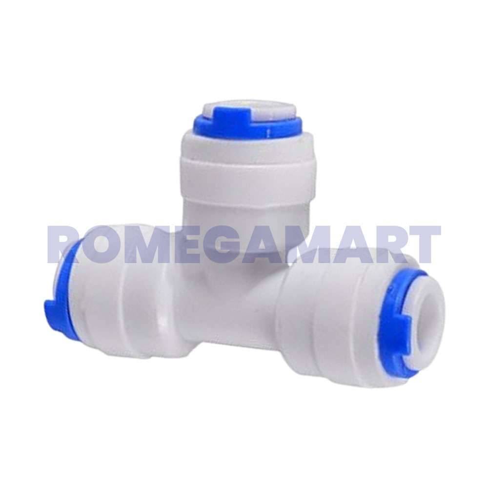Tee Fitting Connector White Color Suitable For Domestic Use - VATS AQUA RO SYSTEM 