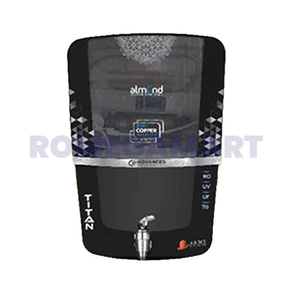 Titan Copper Plush Almond RO+UV+UF 12 Liter Storage Black Color Domestic RO Water Purifier- GTB JI WATER SOLUTIONS