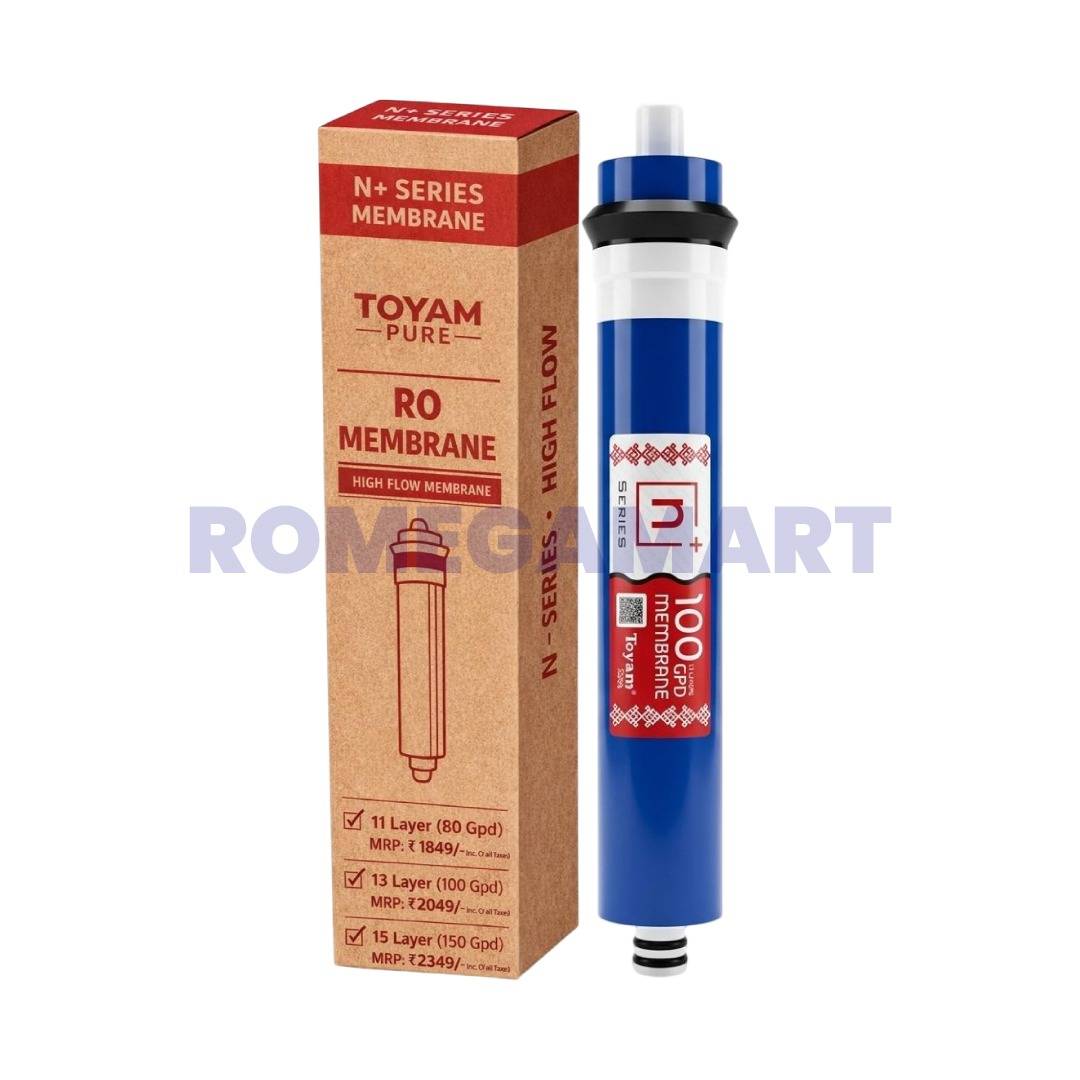 Toyam Pure N+100 GPD Membrane Work Upto 2000-2500 TDS  Polypropylene Material For Domestic Use - Wave RO Aqua Solution