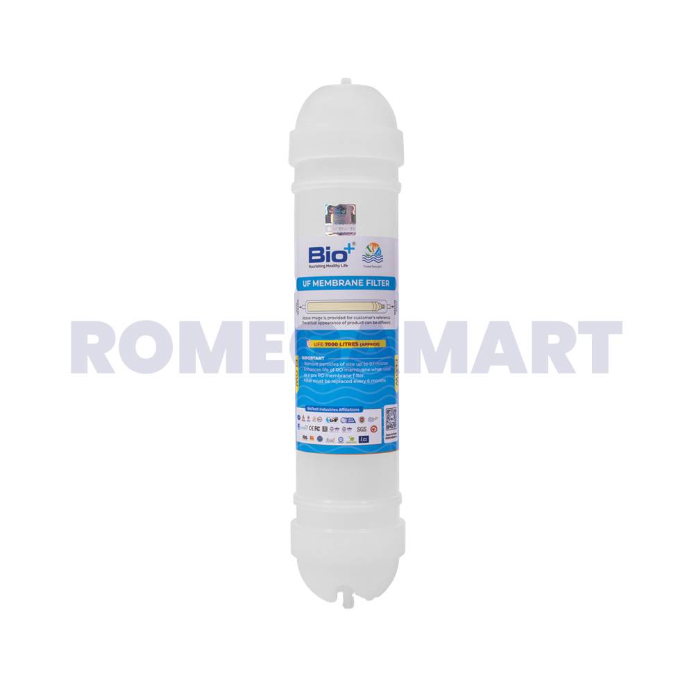 Bio+ 10 Inch UF Membrane Filter Semi Transparent Plastic Material For Domestic Use - AMBA SHAKTI ELECTRONICS