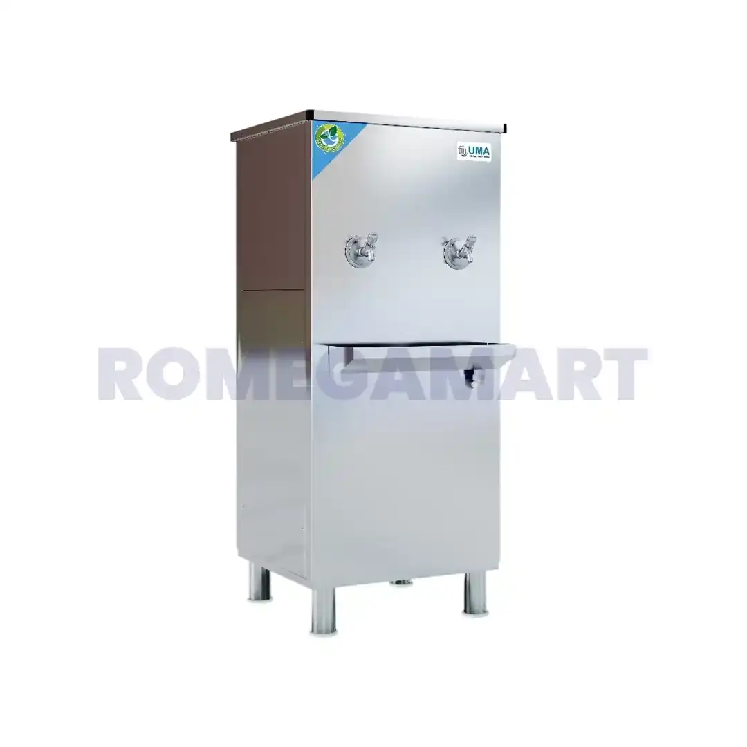 UMA UCNRW-10+15 Liter Storage 2 Tap Water Cooler Stainless Steel Material Silver Color - UMA Cooling Industries