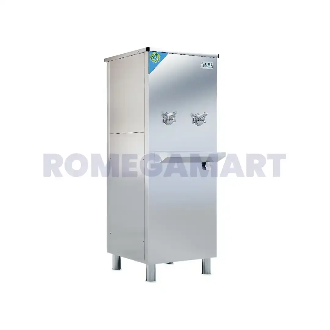 UMA UCNRW-25+15 Liter Storage 2 Tap Water Cooler With Ro Stainless Steel Material Silver Color - UMA Cooling Industries