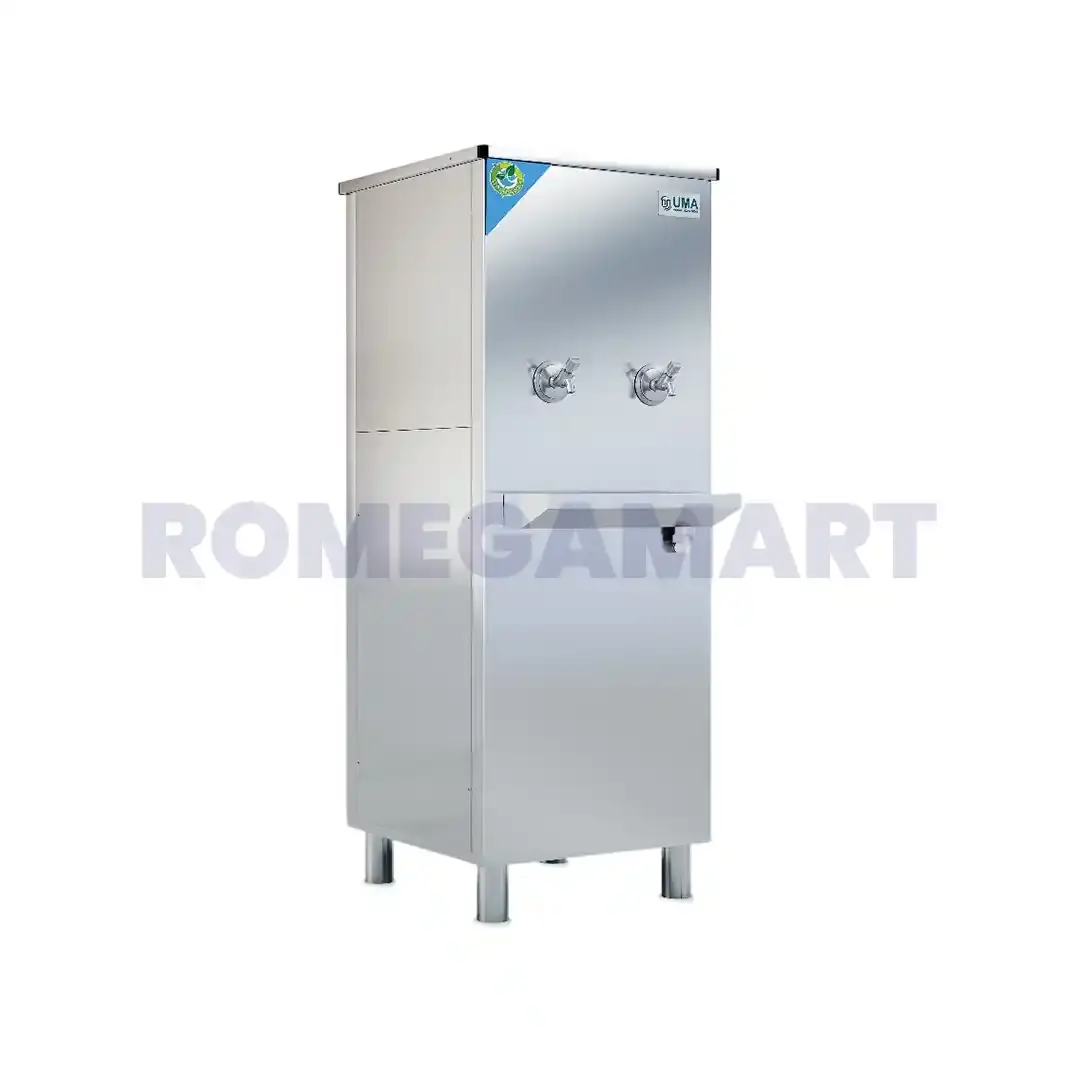 UMA UCNRW-30+20 Liter Storage 2 Tap Water Cooler With Ro Stainless Steel Material Silver Color - UMA Cooling Industries